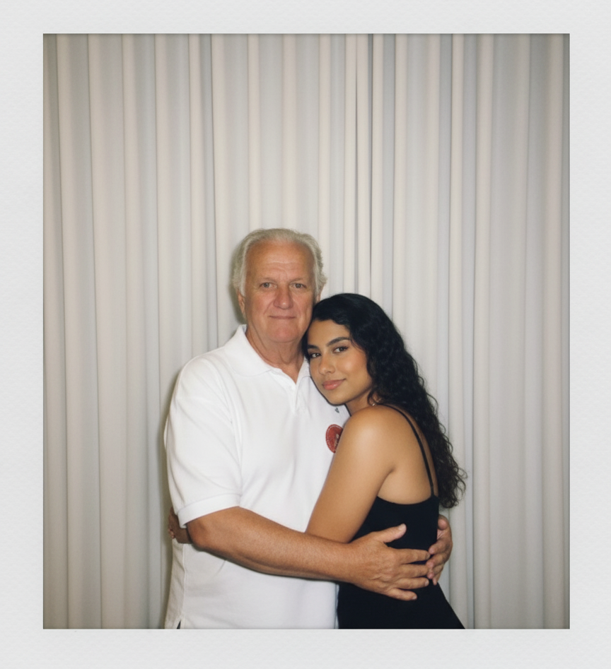 Exemplo de transformação: foto original se transformando em nova imagem com IA